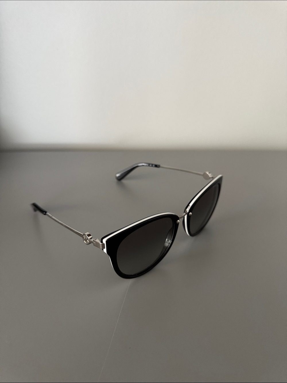 Michael Kors Black and Silver Cat-Eye Sunglasses
